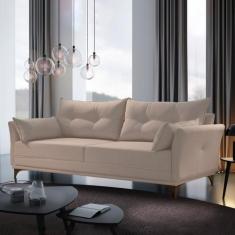 Sofá Fixo 3 Lugares com 2 Almofadas Verona Espresso Móveis