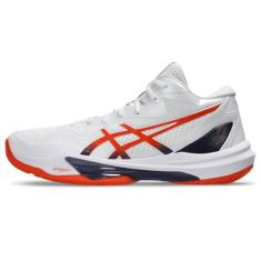 ASICS Tênis masculino Sky Elite Ff Mt 3, Branco/Laranja Nova, 41