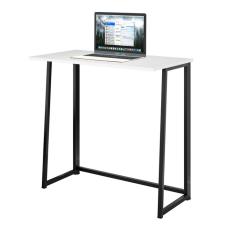 Escrivaninha Dobrável Fit Branca e Preta