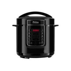 Panela De Pressão Digital 6l Inox Preta 220v - Philco