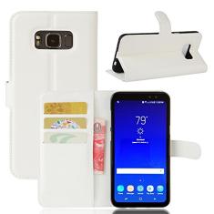 Capa para Samsung Galaxy S8 Active em couro PU com suporte carteira flip para Samsung Galaxy S8 Active, capa de proteção de telefone estilo empresarial, capa com [compartimentos para dinheiro e