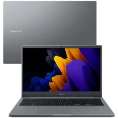 Notebook Samsung Core I3-1115G4 4gb 256gb Ssd Tela Full Hd 15.6 Windows 11 Book Np550xda-Kv3br - Cinza - Bivolt