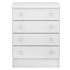 Cômoda Infantil 103 Doce Sonho Branco Brilho - Qmovi