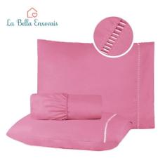 Jogo de Cama Solteiro 400 Fios Micropercal Ponto Palito - La Bella Enx