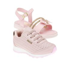 Tênis Infantil Menina e Chinelo - KIT 2 PARES Tam 23 ao 34-Feminino