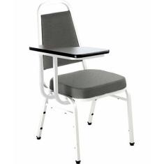 Cadeira Universitária Empilhável Linha Hotel Plus Cinza