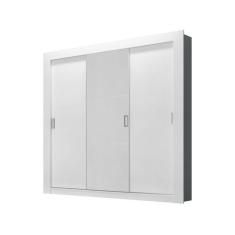 Guarda Roupa Solteiro Espelho 3 Portas PH1708 Herval, Touch Branco
