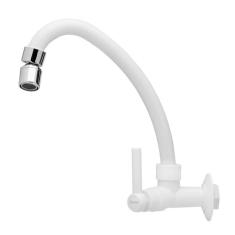 Torneira Giratoria Parede Cruzeta Branca