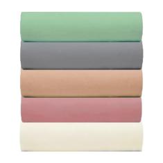 Kit 5 Lençol de Malha Solteiro C/Elástico 100% Algodão Rubi (KIT 3)