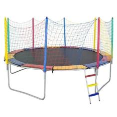 Cama Elástica Pula Pula 3,66m Black Papibrink c/Pé Borracha