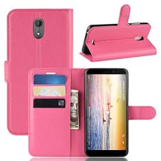 Capa Wiko Sunny 3 Plus, capa carteira flip de couro PU premium com compartimento para cartão, suporte e fecho magnético [capa interior à prova de choque de TPU] Compatível com Wiko Sunny 3 Plus