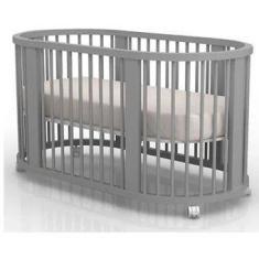 Berço crescer multifuncional  cinza com colchão fase 1 - Sleeper
