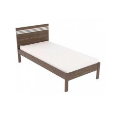 Cama de Solteiro Tecno Mobili CM8010 Nogal/Branco