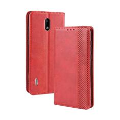 Capa para Nokia 3.1C, capa flip carteira de couro para Nokia 3.1C, capa magnética retrô para celular, capa carteira de telefone com compartimentos para cartões