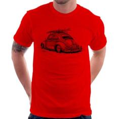 Camiseta Fusca Vintage - Foca na Moda, Vermelho, G