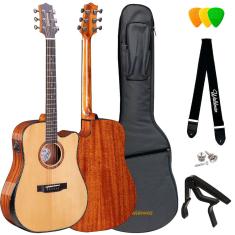 Violão Waldman Folk Sólido Abadia Dcex-1841 Nat C/ Bag