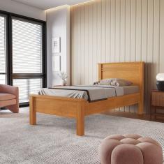  Cama de Solteiro Conquista Mel com Ripas Largas de MDF - 102cm de largura