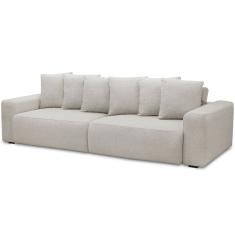 Sofá Retrátil Reclinável 3 Lugares Sala de Estar 230cm Van Gogh F04 Linho Natural - Lyam Decor