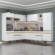 Cozinha Completa De Canto Veneza Gw Mp2047 Com Armário E Balcão Branca