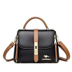 Bolsa tiracolo de couro de qualidade de luxo com alça superior para mulheres bolsa de ombro para mulheres bolsa de alça superior para mulheres, Preto