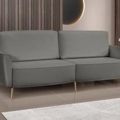 Sofá Vênus 180 Cm Veludo Cinza