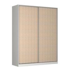 Guarda-Roupa Solteiro Tunas V 2 PT 3 GV Branco e Noce - Emovell