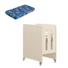 Berço Americano Evolution 4 Em 1 Areia Acetinado Com Colchão Mini - Re