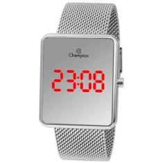 Relógio Feminino Champion Digital Espelhado Prata CH40080Y-Feminino