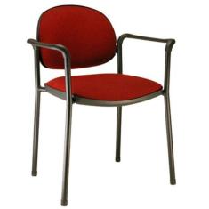 Cadeira Fixa Base Fixa  Linha King Vermelho - Design Office Móveis