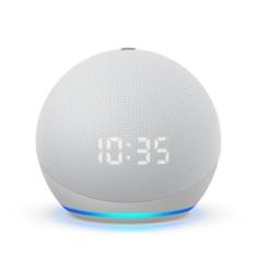Echo Dot (4ª Geração) Com Relógio E Alexa, Amazon Smart Speaker Branco