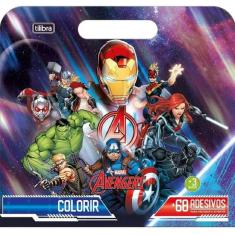 Livro Para Colorir Infantil TILIBRA Marvel Avengers C/ Adesivos