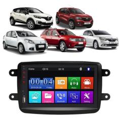 Kit Multimídia Mp5 Sandero logan Duster Kwid Captur 7 Polegadas Espelh