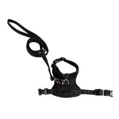 Coleira Peitoral Para Coelhos E Hamster Preta