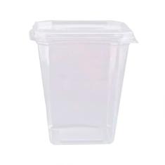 Pote Quadrado 350ml com Tampa Freezer/Microondas c/20 - Prafesta