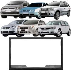 Moldura 2 Din Fox Golf Polo Bora Ecosport Fiesta Preta Painel Central 