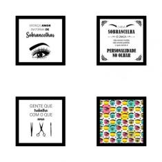 Kit De Quadros Decorativos Em Mdf Designer Sobrancelhas 05 - New Decor