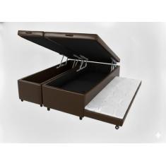 Cama Box Bau Queen Com Auxiliar Espuma Ortopédica material sintético 1