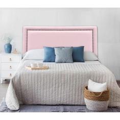 Cabeceira Estofada Reta Luxo com Tachas - Casal