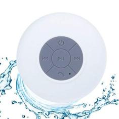 Caixa De Som Bluetooth Sem Fio Aprova Dagua Banheiro Branco