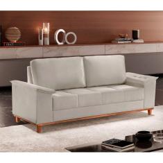 Sofá Ravena Linho 03 Lugares D28 Meu Sofá Online A302 Linho Branco