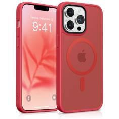 GONEZ Capa magnética para iPhone 13 Pro Max, compatível com MagSafe,[Proteção contra quedas de grau militar] [Antiimpressões digitais] Capa protetora de telefone fina translúcida fosca à prova de