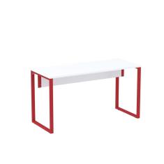 Mesa Madeira 1340x600mm M134/60p25tub Branco/vermelho