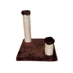 Luppet Brinquedo Arranhador Quadrado Com Postes Para Gatos Marrom