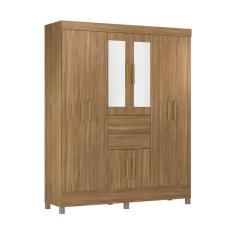 Guarda-Roupas Casal 8 Portas 2 Gavetas e Espelhos Multimóveis CR35196