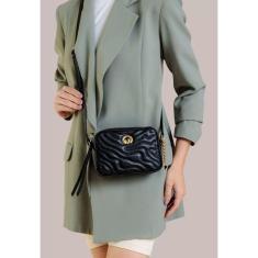 Bolsa Tiracolo Tamara Pequena Preta Vicenza