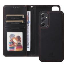Capa compatível com Samsung Galaxy A34 5G Capa carteira destacável com suporte para cartão/alça de pulso, capa flip de couro PU com suporte magnético à prova de choque capa para telefone (cor
