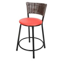 Banqueta Baixa Hawai Café - Lamar Design, Vermelho