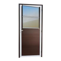 Porta Lambril Com Grade Super 25 Vidro Reflex 210cm X 86cm Brimak Mix Corten