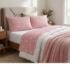 Jogo Lençol Cama King 4 Peças Algodão Percal 150 Fios Essencialle - MA