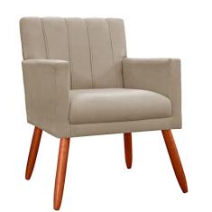 Poltrona Decorativa Cecília Suede Cores Variadas - DS Estofados